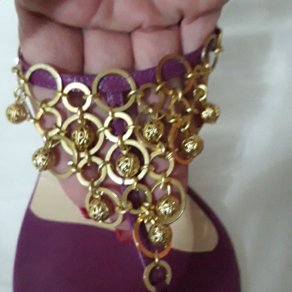 Jimmy Choo pink/purple charm sandals EU 40.5 US 9 - Picture 3 of 6